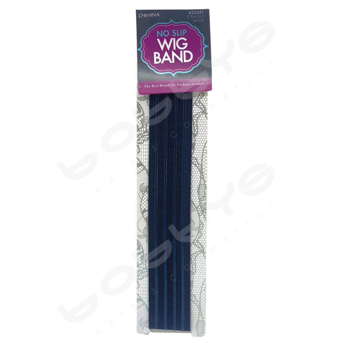 No Slip Wig Band, Straight Black-0