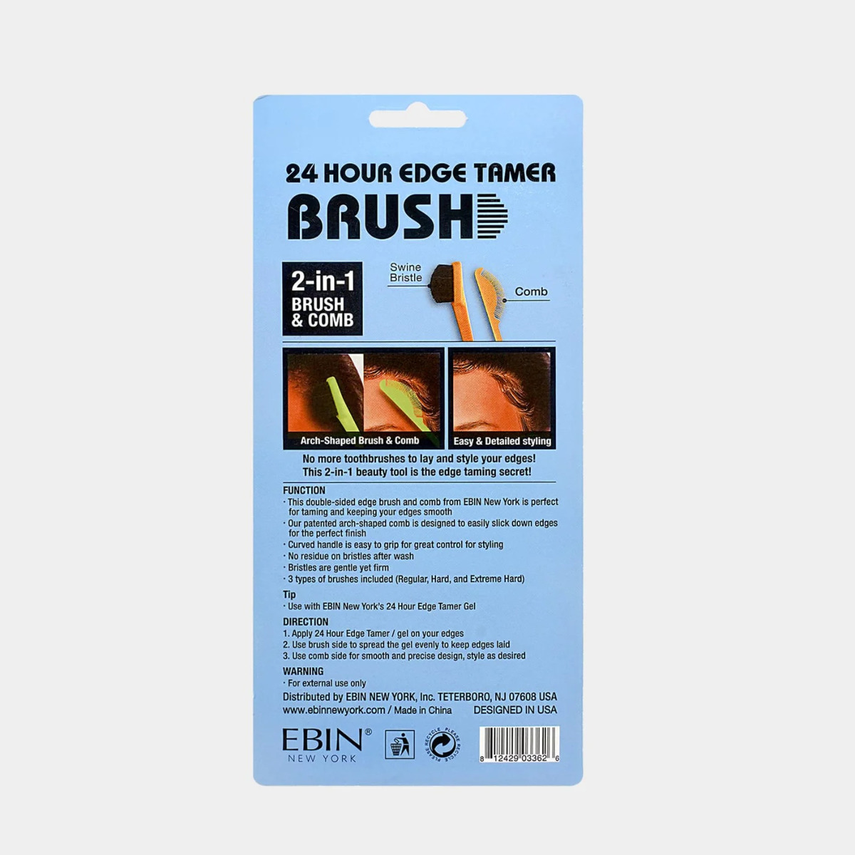Edge Tamer Brush 3pk (Bristle)-39574