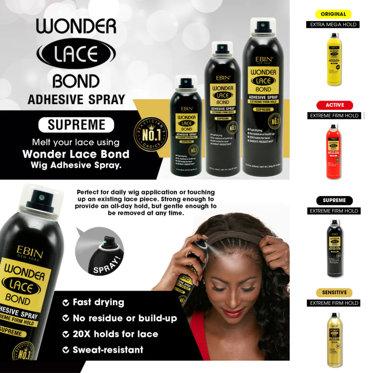 Wonder Lace Bond Adhesive Spray, 130g-39956